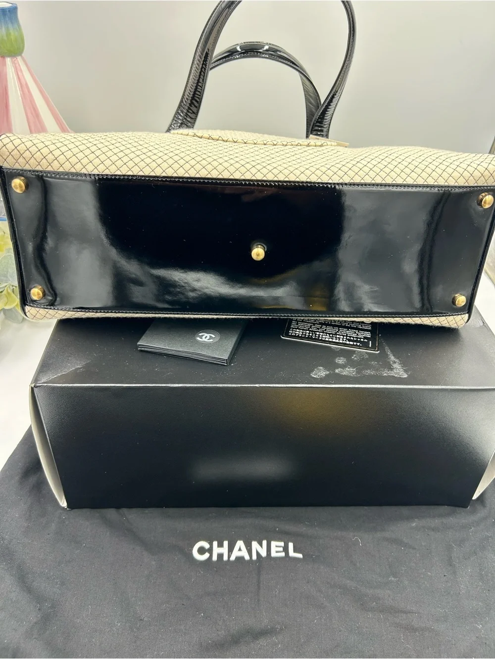 Women's Chanel vintage quilted CC bowling bag made in Italy NWT